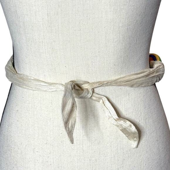 Vtg 70s 80s Boho Hippie Braided Bird Bead Belt Phaedora J. Designs Lori Kincaid main image 4